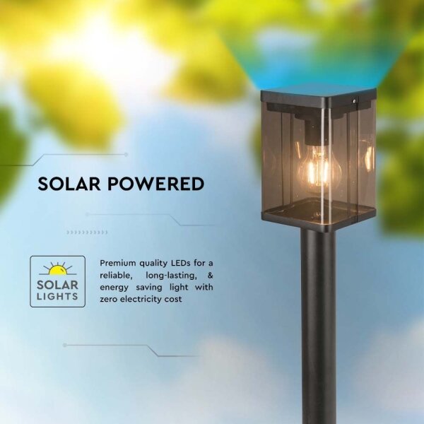 LED Venkovní solární lampa se senzorem LED/2,5W/3,7V 3000K IP54 2000 mAh černá