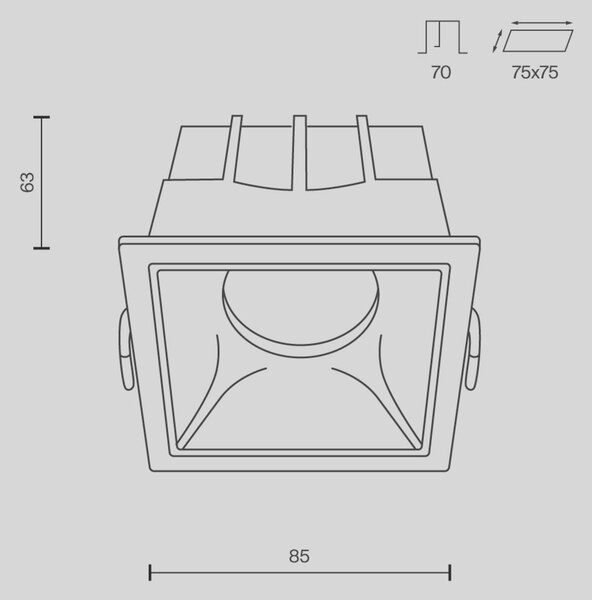 MAYTONI Vestavné svítidlo DL043-01-15W3K-D-SQ-W