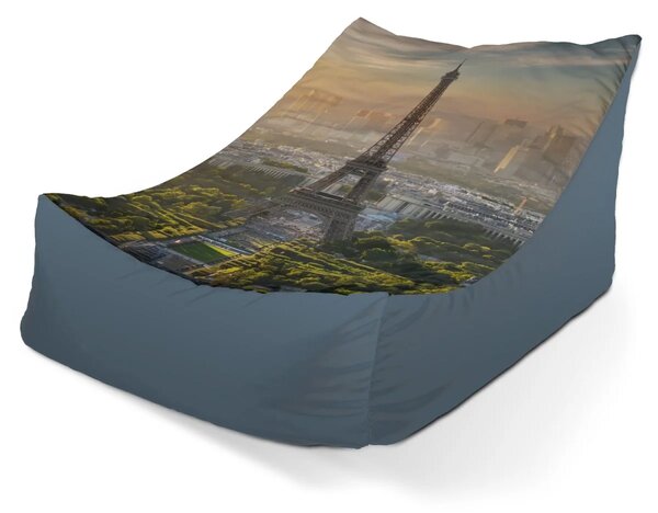 Sablio Sedací vak Lounge Paříž Eifellova věž Skyline - 80 x 95 x 50 cm