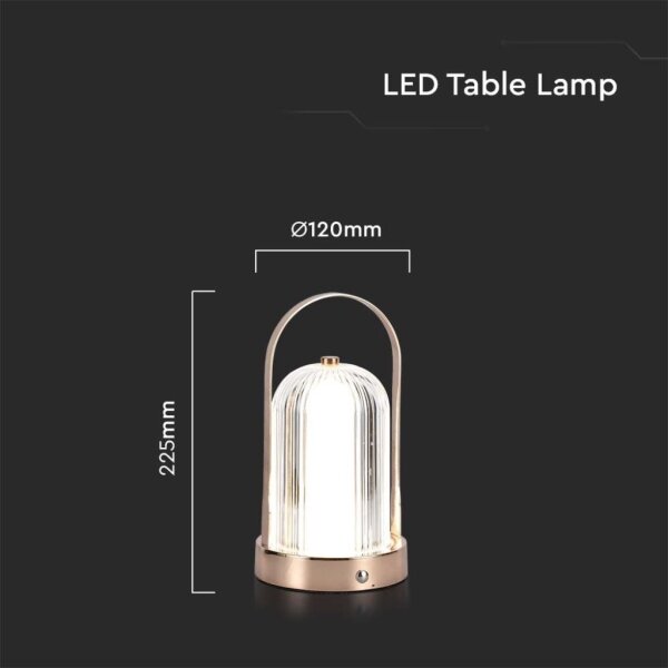 LED Stmívatelná stolní lampa LED/1W/5V 3000-6000K 1800 mAh měď