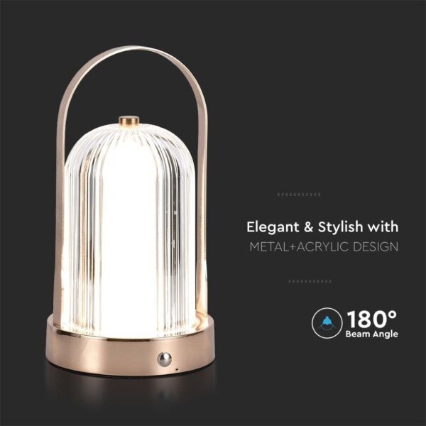 LED Stmívatelná stolní lampa LED/1W/5V 3000-6000K 1800 mAh měď