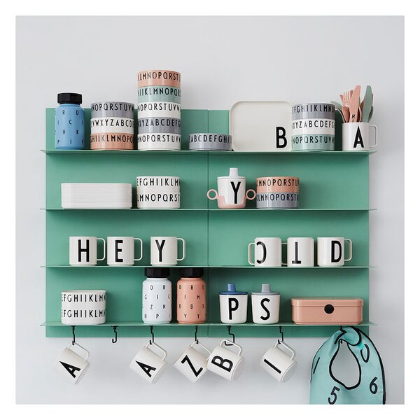 Dětský příbor Letters zelený – set 4 ks Design Letters
