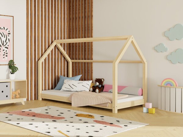 Dětská postel domeček TERY - Pastelově růžová, 120x200 cm
