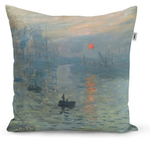 Sablio Polštář Imprese, východ slunce - Claude Monet - 40x40 cm