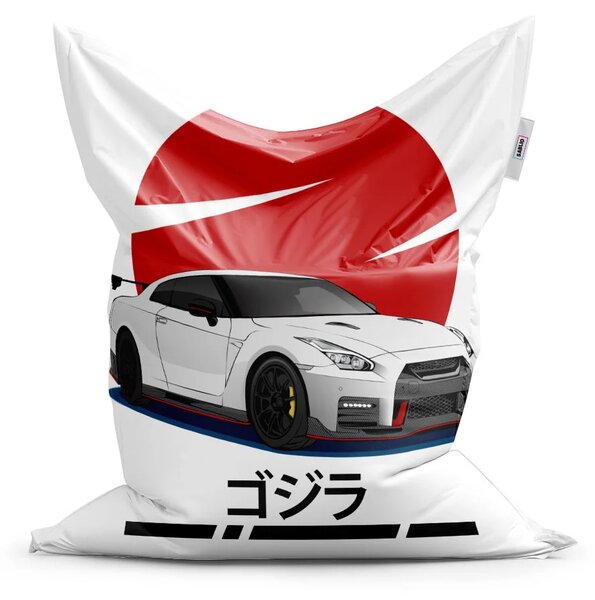 Sablio Sedací vak Nissan GTR 35 Japonské slunce - 150x100 cm