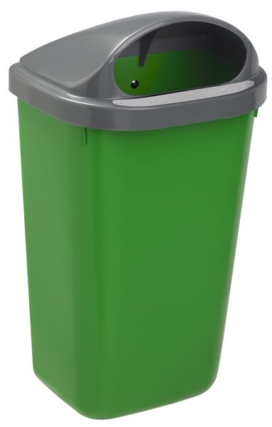 Rossignol SAS Rossignol venkovní odpadkový koš XERIOS, na sloupek/zeď, šedé víko, zelený, plast, 50 L