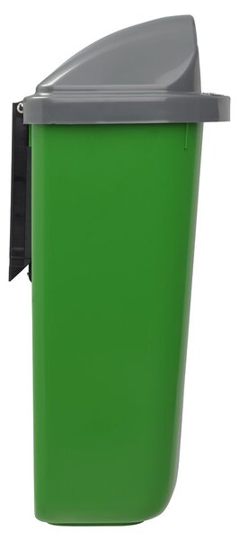 Rossignol SAS Rossignol venkovní odpadkový koš XERIOS, na sloupek/zeď, šedé víko, zelený, plast, 50 L