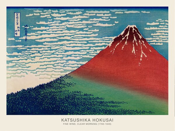 Ilustrace Fine Wind, Clear Morning (Mt Fuji Japan)- Katsushika Hokusai