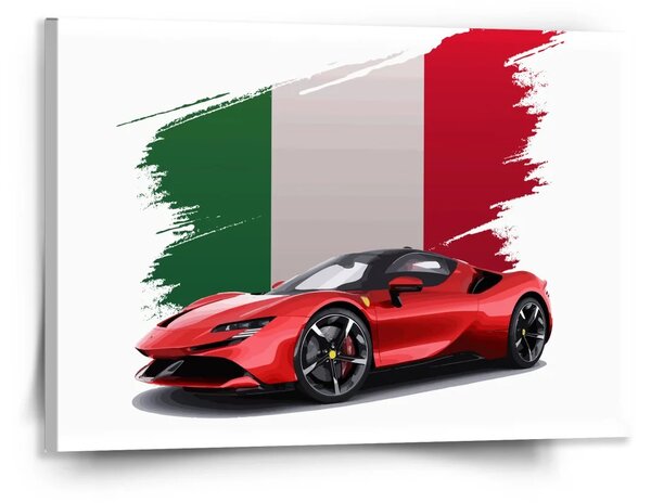 Sablio Obraz Ferrari Italská vlajka - 150x110 cm