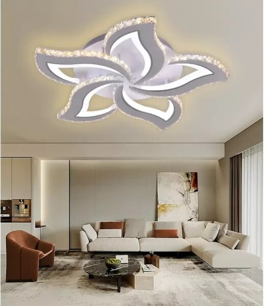LED Stmívatelný přisazený lustr LED/100W/230V 3000-6500K + dálkové ovládání