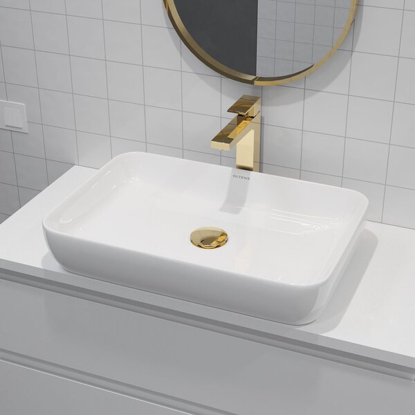 Oltens Solberg umyvadlo 62x41.5 cm obdélníkový na pult bílá 40318000