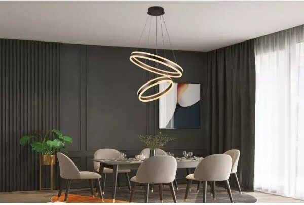 LED Stmívatelný lustr na lanku LED/135W/230V 3000-6500K + dálkové ovládání