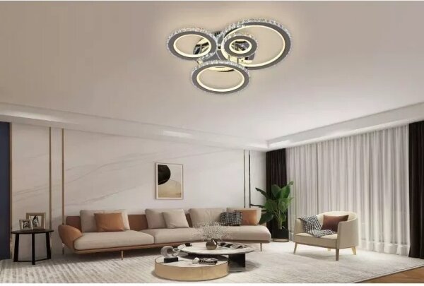 LED Stmívatelný přisazený lustr LED/120W/230V 3000-6500K + dálkové ovládání