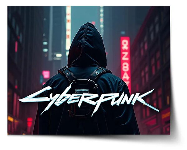 Sablio Plakát Cyberpunk 2077 Pohled do města - 60x40 cm