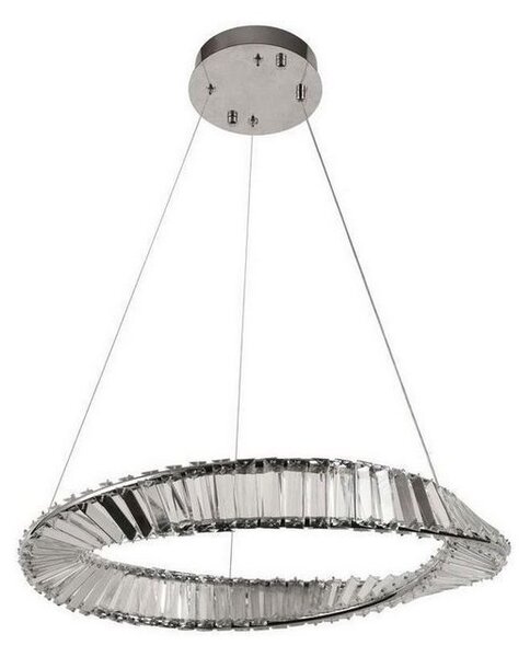 LED Stmívatelný křišťálový lustr na lanku LED/40W/230V + dálkové ovládání