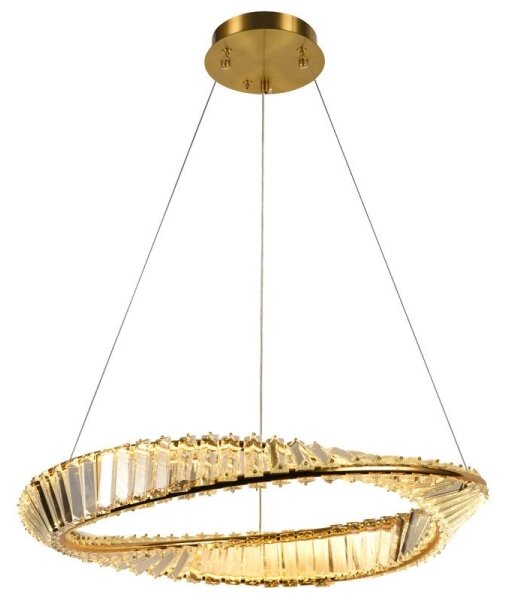 LED Stmívatelný křišťálový lustr na lanku LED/40W/230V + dálkové ovládání