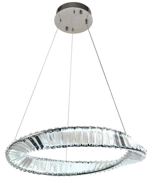 LED Stmívatelný křišťálový lustr na lanku LED/40W/230V + dálkové ovládání