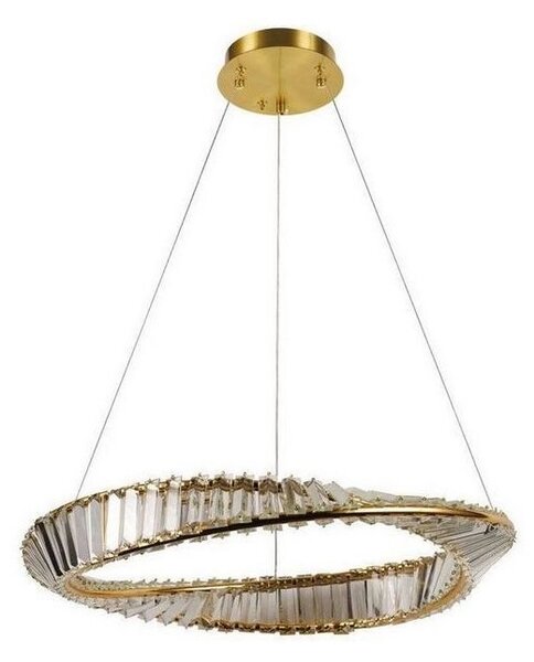LED Stmívatelný křišťálový lustr na lanku LED/40W/230V + dálkové ovládání