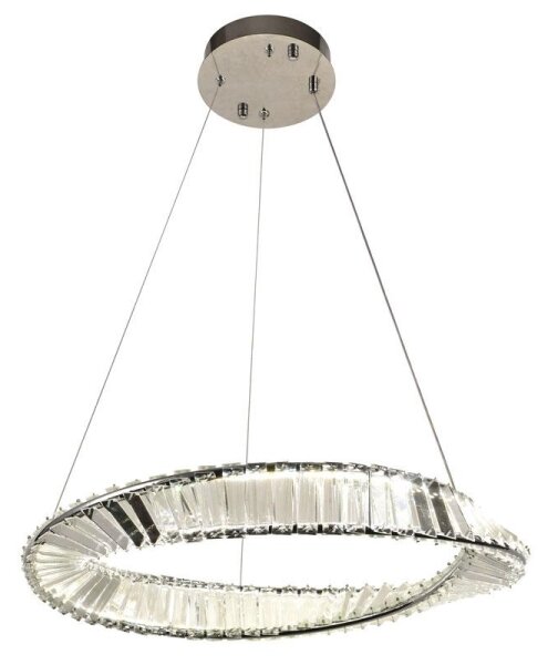 LED Stmívatelný křišťálový lustr na lanku LED/40W/230V + dálkové ovládání