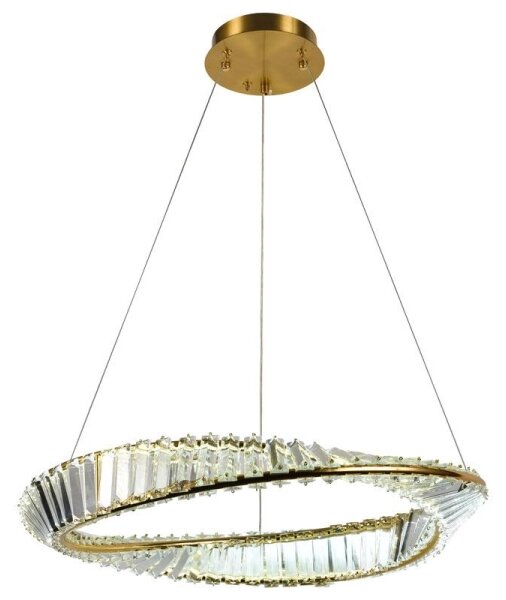 LED Stmívatelný křišťálový lustr na lanku LED/40W/230V + dálkové ovládání