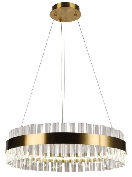 LED Stmívatelný křišťálový lustr na lanku LED/40W/230V + dálkové ovládání
