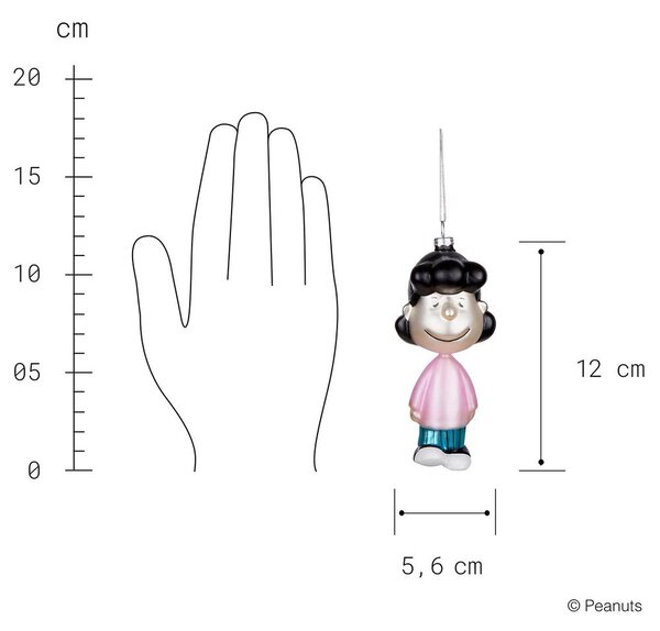 PEANUTS Skleněná ozdoba figurka Lucy