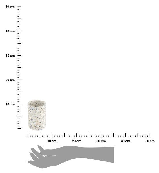Koupelnový kelímek Terrazzo, kombinace barev, 200 ml