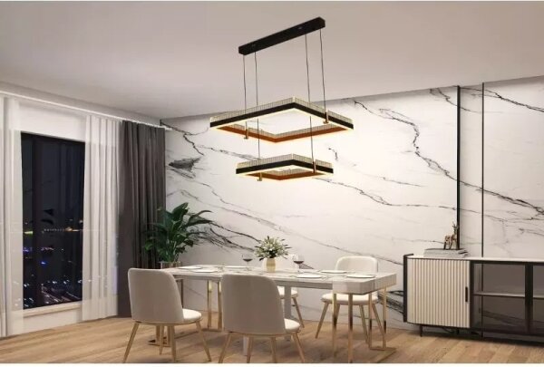 LED Stmívatelný lustr na lanku LED/50W/230V 3000-6500K + dálkové ovládání