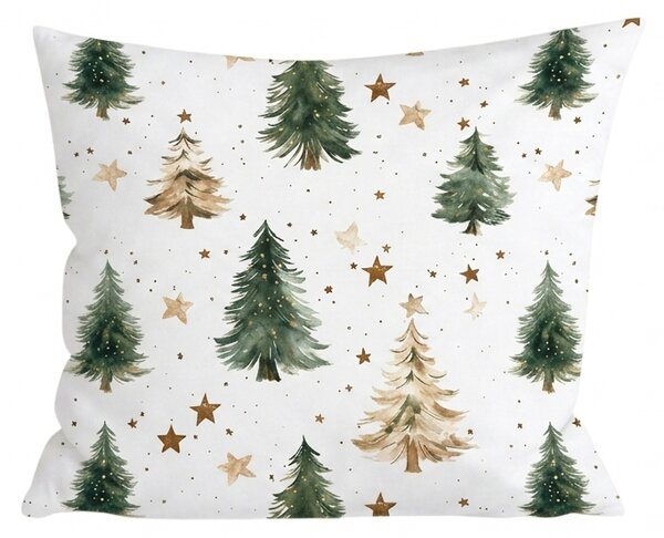 Bavlněný povlak na polštář CHRISTMAS FOREST 45x45 cm, barevný
