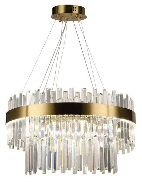 LED Stmívatelný křišťálový lustr na lanku LED/80W/230V + dálkové ovládání