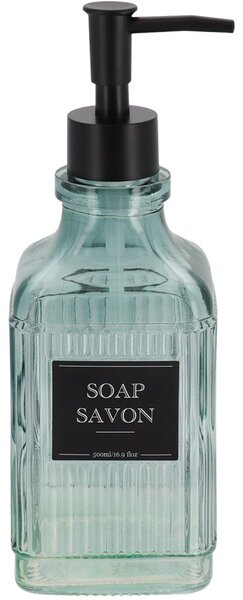 Dávkovač mýdla Savon, modrá/s černými prvky, 500 ml