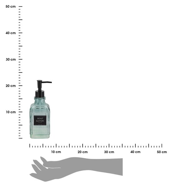 Dávkovač mýdla Savon, modrá/s černými prvky, 500 ml
