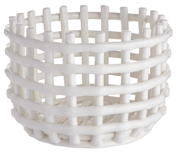 CRAFT Keramický košík 16 cm - krémová