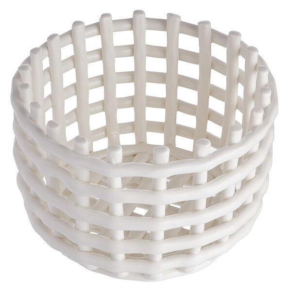 CRAFT Keramický košík 16 cm - krémová