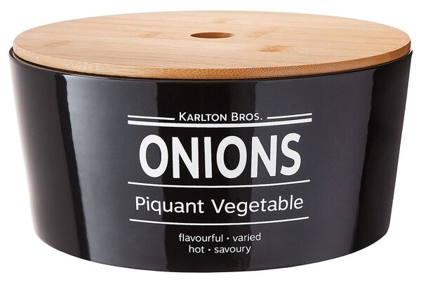 KARLTON BROS Dóza na cibuli 22 cm - černá