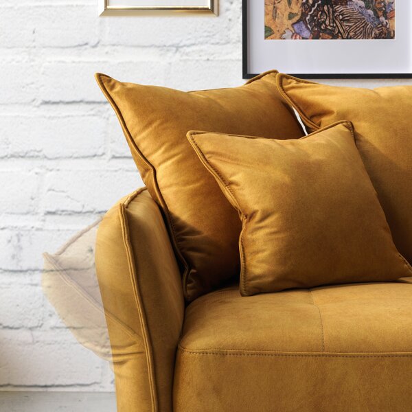 POHOVKA BIG SOFA, textil, žlutá Carryhome - Velké pohovky