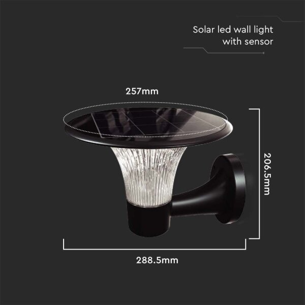 LED Solární nástěnné svítidlo LED/15W/3,2V 4000K/6000K IP65