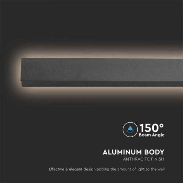 LED Venkovní nástěnné svítidlo LED/23W/230V 4000K IP65 141 cm antracit