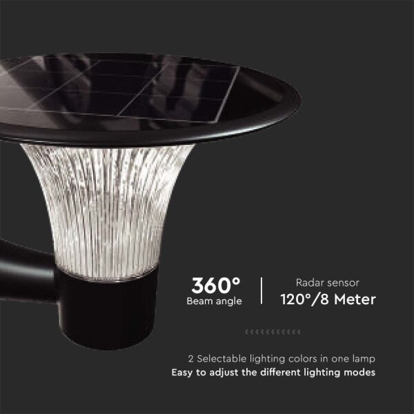 LED Solární nástěnné svítidlo LED/15W/3,2V 4000K/6000K IP65