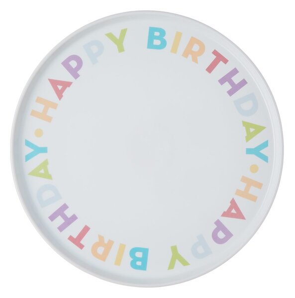 HAPPY BIRTHDAY Talíř na dort 32 cm - mix