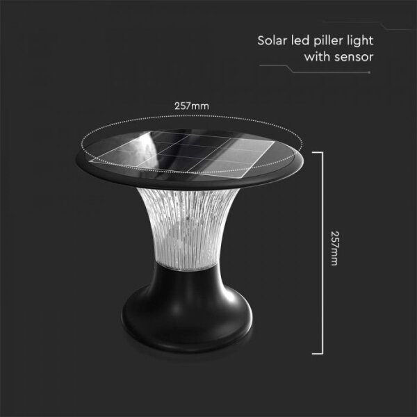 LED Solární lampa se senzorem LED/15W/3,2V 4000K/6000K IP65 6000 mAh
