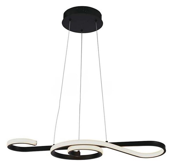 LED Lustr na lanku LED/18W/230V 3000K černá