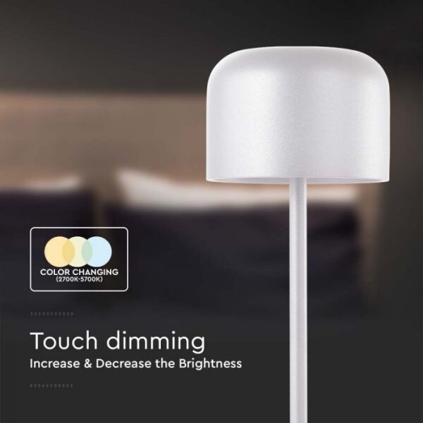 LED Stmívatelná stolní lampa LED/1,5W/5V 2700-5700K IP54 bílá