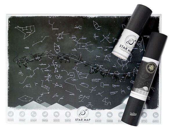 Fosforeskující hvězdná mapa Star Map Luckies