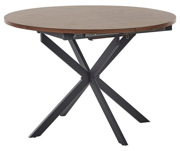 Rozkládací jídelní stůl FRIONA Tmavě hnědá 110/140 cm 110 cm