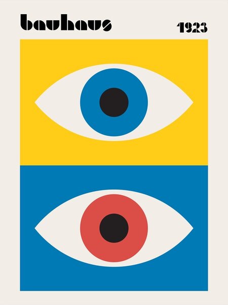 Ilustrace Bauhaus Eyes Abstract, Retrodrome