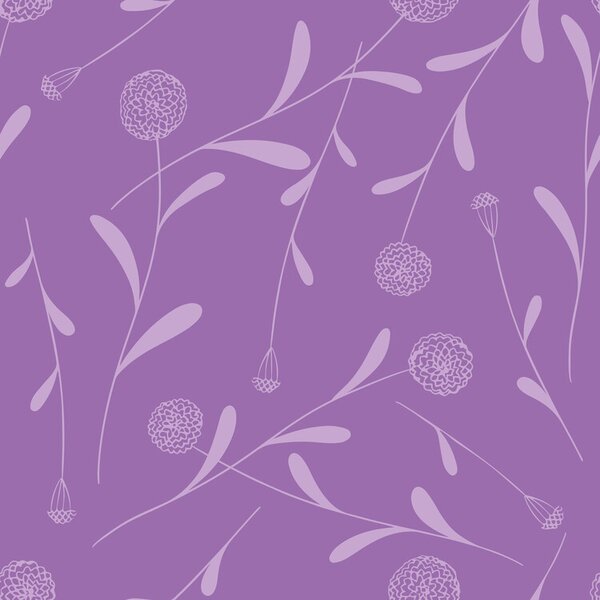 Ilustrace Pom Pom Silhouette Purple, Yvonne Gustafsson