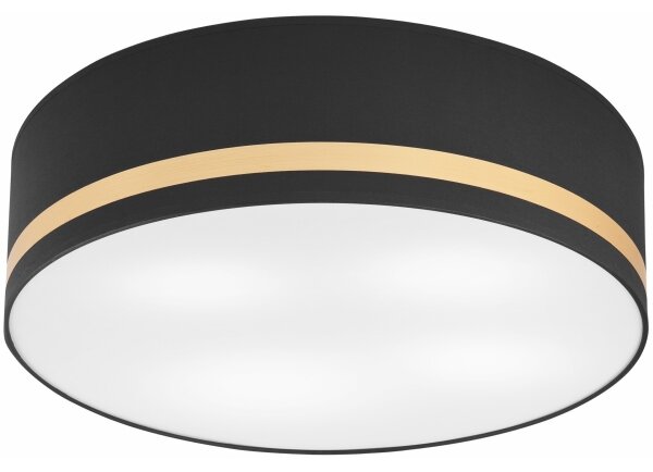 Stropní svítidlo SIRJA STRIPE 4xE27/15W/230V pr. 45 cm černá