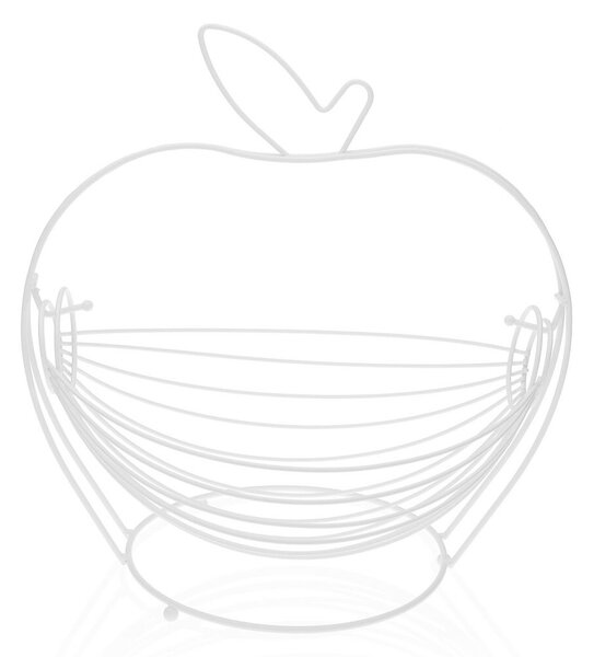 Ovocná mísa Versa Bílý Jablko Ocel (24,5 x 29,5 x 30 cm)