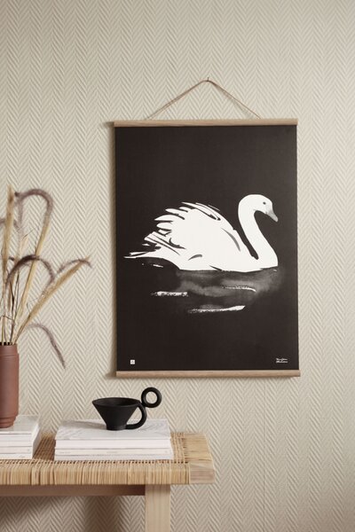 Plakát Swan velký 50x70 cm Teemu Järvi Illustrations